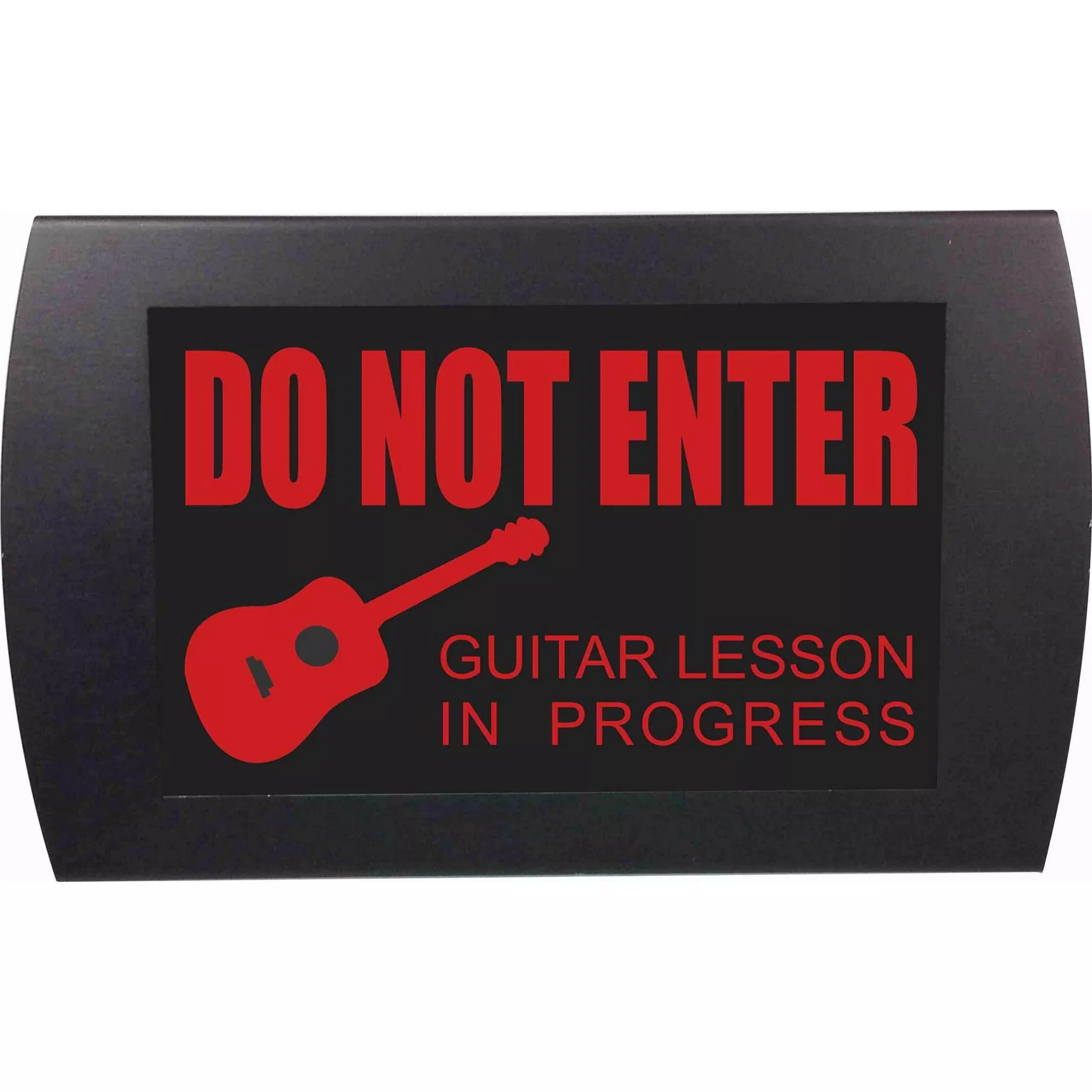 American Recorder "GUITAR LESSON" LED Lighted Sign, Red