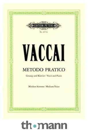 Edition Peters Vaccai Metodo Canto Medium
